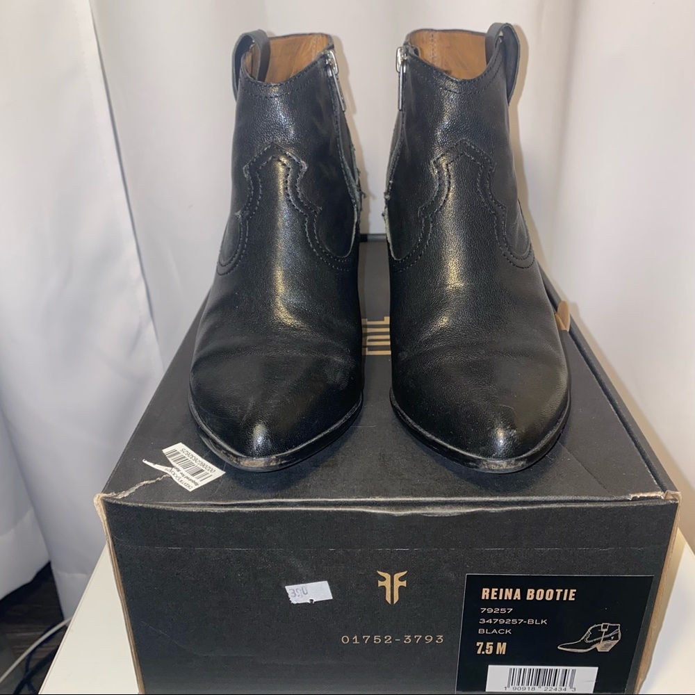 FRYE LEATHER REINA BOOTIES